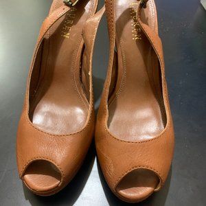 ralph lauren peep toe heel